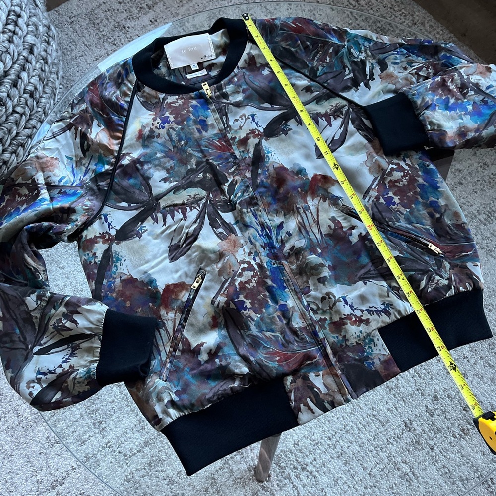 Le Fou Wilfred Multicolor Floral Bomber Jacket Sz M - Picture 5 of 12